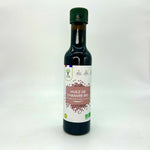 Bouteille d'huile de chanvre 25 cl bio Bioptimal sur fond blanc