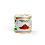 Complément alimentaire levure de riz rouge bio Bioptimal présenté en boîte sur fond blanc