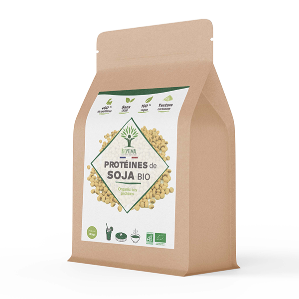 Protéines de soja bio poudre - Bioptimal