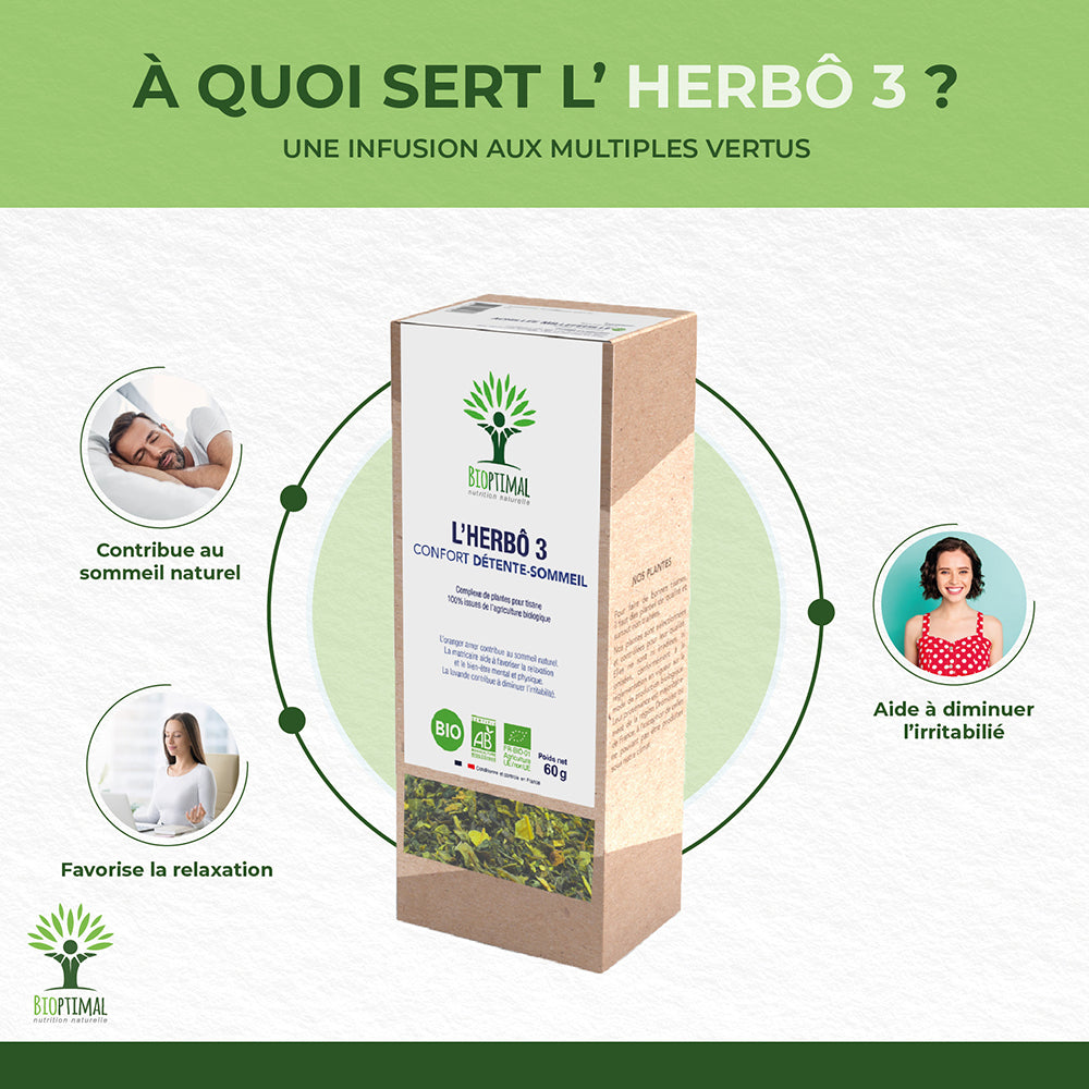 L'herbô 3 confort détente-sommeil -  Bioptimal