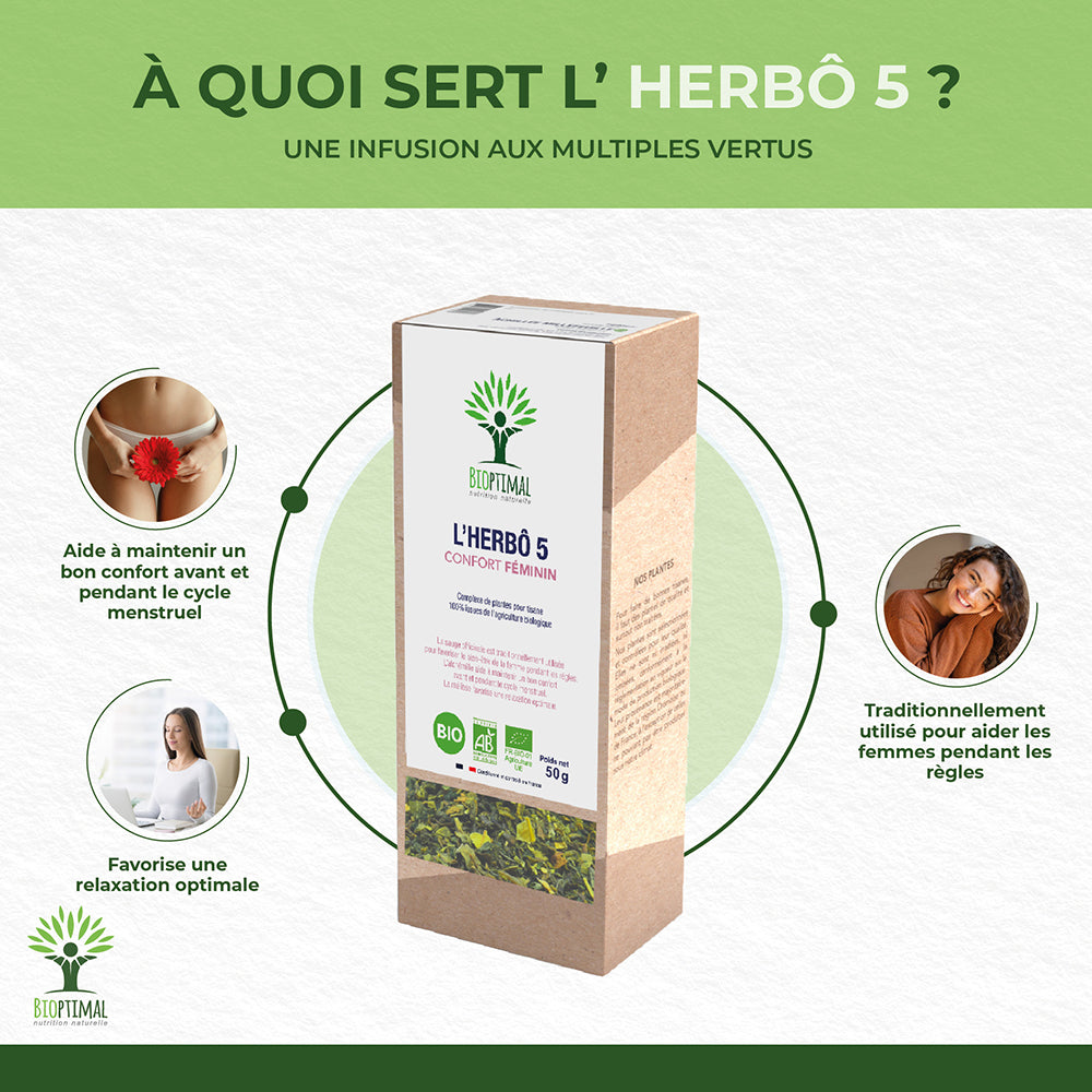 L'herbô 5 confort féminin -  Bioptimal