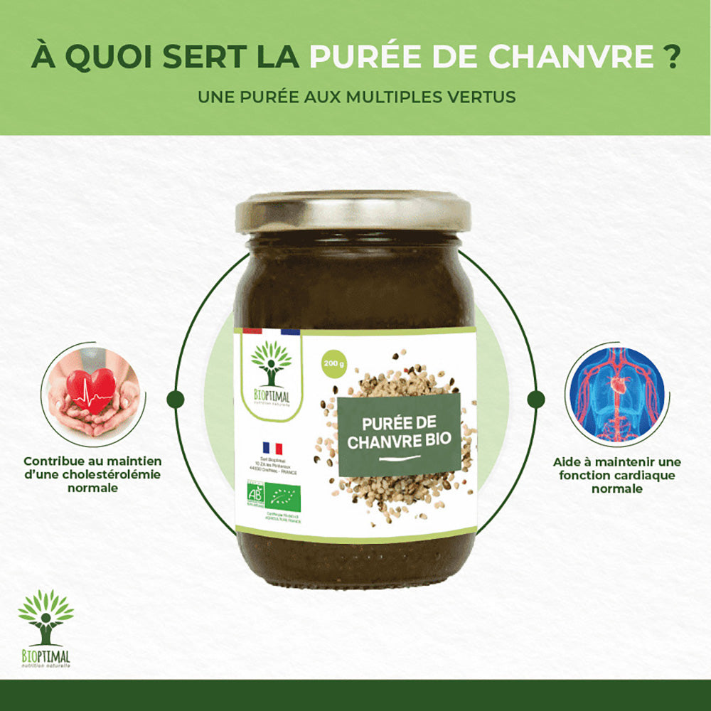 Purée de graines de chanvre bio -  Bioptimal