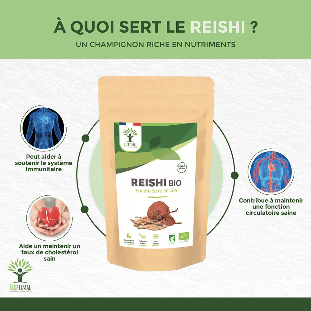 Reishi bio poudre -  Bioptimal