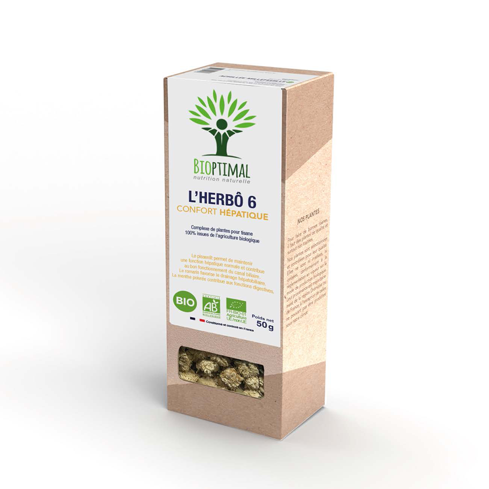 L'herbô 6 confort hépatique -  Bioptimal