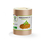 Complément alimentaire fenugrec bio Bioptimal présenté en boîte sur fond blanc
