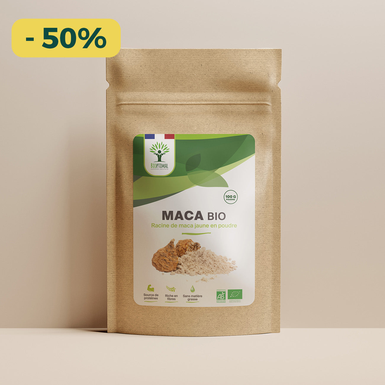 Maca bio poudre -  Bioptimal
