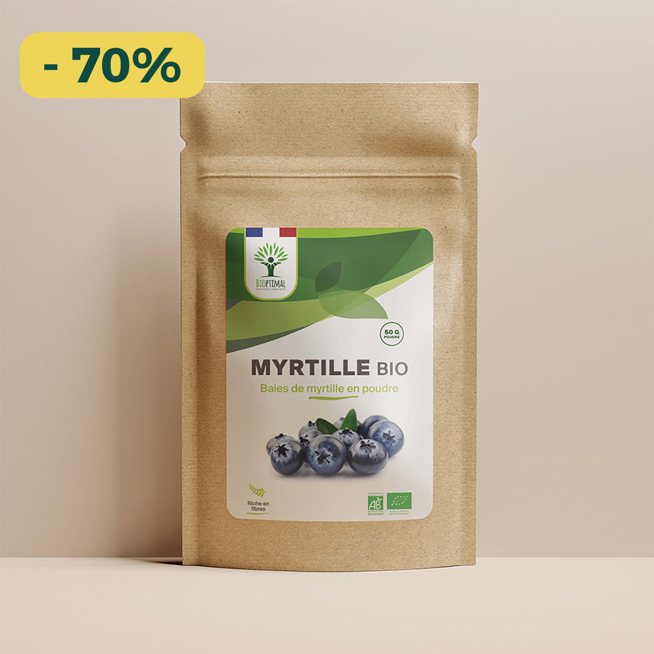 Myrtille bio poudre -  Bioptimal