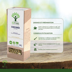 Infographie sur le mode d’utilisation de l’infusion de chicorée bio Bioptimal et ses conseils de préparation
