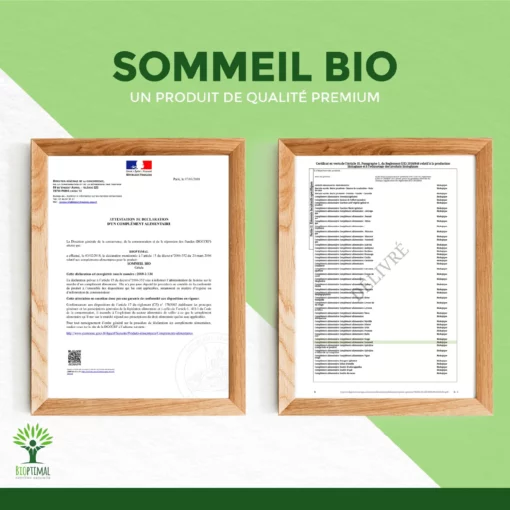 Sommeil Bio - Complément alimentaire - 4 Plantes pour Dormir - Détente Relaxation Endormissement - Fabriqué en France - Certifié Ecocert - Vegan