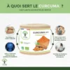 Curcuma + Poivre Noir Bio - Complément Alimentaire - Articulation Digestion - Curcumine Pipérine - Haute Absorption - Fabriqué en France