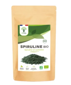 Spiruline Bio - Protéines Phycocyanine Fer - 100% Spiruline Pure en Paillettes - Superaliment - Conditionné en France - Certifié Ecocert - Vegan