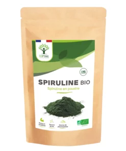 Spiruline Bio - Protéines Phycocyanine Fer - 100% Spiruline Pure en Poudre - Énergie - Superaliment - Conditionné en France - Certifié Ecocert - Vegan