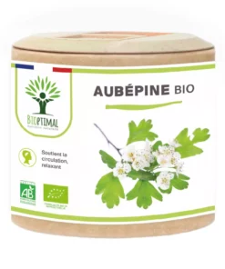 Aubépine bio - Complément alimentaire Santé cardiovasculaire Relaxant Sommeil - Sommité fleurie pure - Gélules - Fabriqué en France - Certifié Ecocert