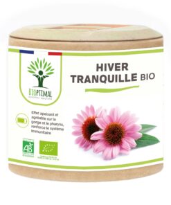 Hiver Tranquille Défenses immunitaires bio en gélules compléments alimentaires échinacée curcuma plantain eucalyptus thym