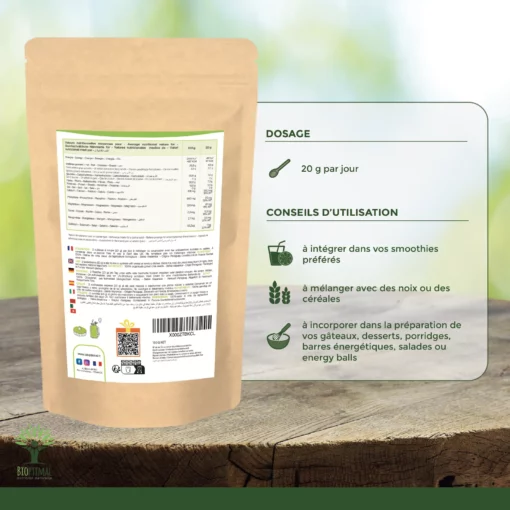 Graines de Chia Bio - Superaliment - Protéines Fibres Calcium Phosphore - 100% Graines de Chia Crue - Qualité Premium - Conditionné en France - Vegan