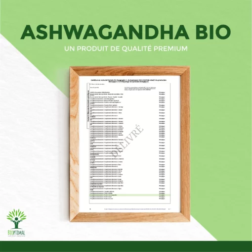 Ashwagandha Bio - Withania somnifera - Superaliment - Racines d'Ashwagandha Indien en Poudre - Sommeil Anti-stress - Conditionné en France - Vegan