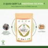 Protéine de Pois Bio - 80% Protéines 12% BCAA - Haute Digestibilité - Sport Musculation - Poudre de Pois Jaune - Conditionné en France - Vegan
