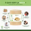 Maca bio Bioptimal Complément Alimentaire Superaliment BCAA Energie Fertilité Aphrodisiaque Made in France Certifié par Ecocert
