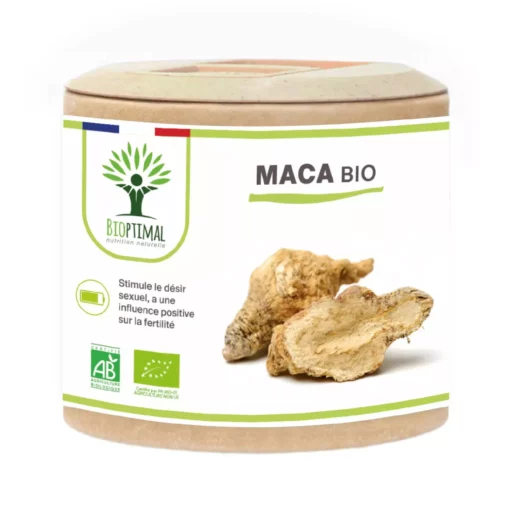 Maca Bio - Complément alimentaire - Énergie Aphrodisiaque Fertilité - 100% Racine de maca en poudre - Origine Pérou - Conditionné en France - Certifié Ecocert - Vegan
