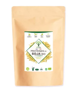 Protéine de Soja Bio - 90% Protéines 17% BCAA - Haute Digestibilité - Musculation - Poudre de Fèves de Soja - 100% Pur - Conditionné en France - Vegan