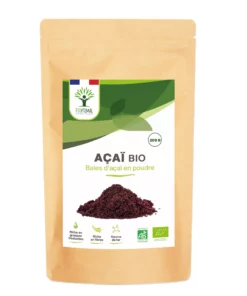 Açaï Bio en Poudre - Superaliment - Fer Oméga 3 Phosphore - Baies Lyophilisées de Qualité Premium - Sans Sucre Ajouté - Conditionné en France - Vegan