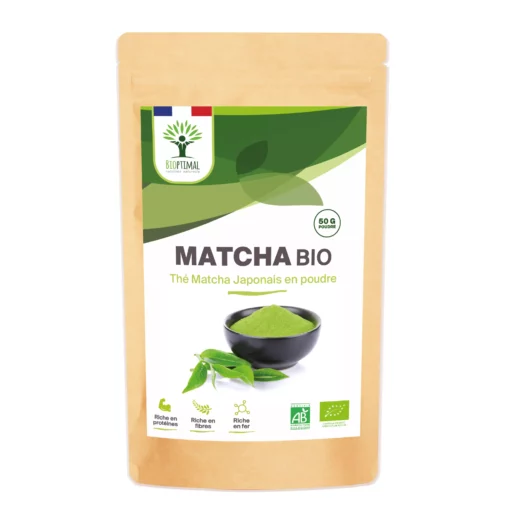 Matcha Bio - Thé Matcha Japonais en Poudre - Colorant Alimentaire Vert - Cuisine Infusion - Origine Japon - Conditionné en France - Certifié Ecocert