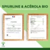 Spiruline & Vitamine C - Complément alimentaire - Spiruline Acérola Magnésium - Meilleure absorption du fer - Énergie Immunité - Conditionné en France