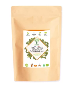 Protéine de Graines de Courge Bio - 65% de Protéines - Poudre de Graine de Citrouille Crue - Vegan - Conditionné en France - Certifié par Ecocert