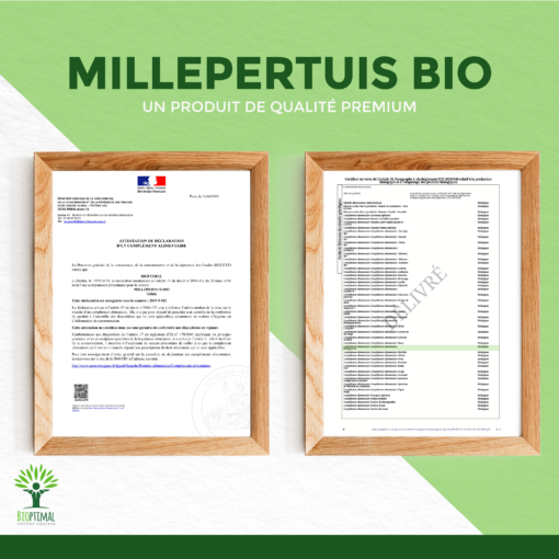 Millepertuis Bioptimal Complément Alimentaire Gélules Bonne humeur Déprime Stress Anxiété Sommeil Made in France Certifié par Ecocert