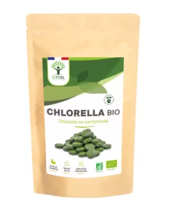 Chlorella Bio - Complément Alimentaire - Protéines Vitamine B12 - Poudre Chlorelle Pure - Comprimés - Conditionné en France- Certifié Ecocert - Vegan