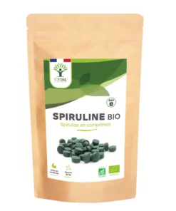Spiruline Bio - Complément alimentaire - Protéines Phycocyanine Fer - 500 mg/comprimé vegan - Conditionné en France - Certifié Ecocert - Sans additifs