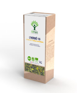 Herbô 16 - Infusion Bio - Eucalyptus Églantier Thym Hibiscus Propolis - Défenses immunitaires Vitalité - Conditionné en France - Certifié par Ecocert