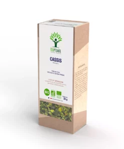 Cassis - Infusion bio - Articulation Circulation Sanguine Contrôle du poids - 100% Feuille de cassis - Conditionné en France - Certifié bio par Ecocert