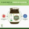 Purée de graines de chanvre bio - Pressé à froid - 100% Pure - Oméga 3 & Oméga 6 - Bon pour le coeur - Cuisine - Fabriqué en France - Certifié Ecocert
