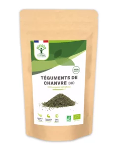 Téguments de Chanvre Bio - 100% téguments de graines de chanvre - Source de fibres - Immunité - Fabriqué en France - Certifié Ecocert - Vegan
