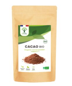 Cacao Bio en Poudre - Boisson Chaude Pâtisserie - Goût Intense - Sans sucre - 100% Fève de Cacao - Conditionné en France - Certifié par Ecocert